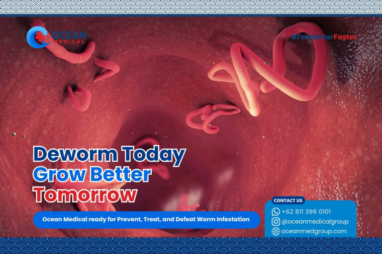 An illustration of a parasitic worm attached to the lining of the human intestine